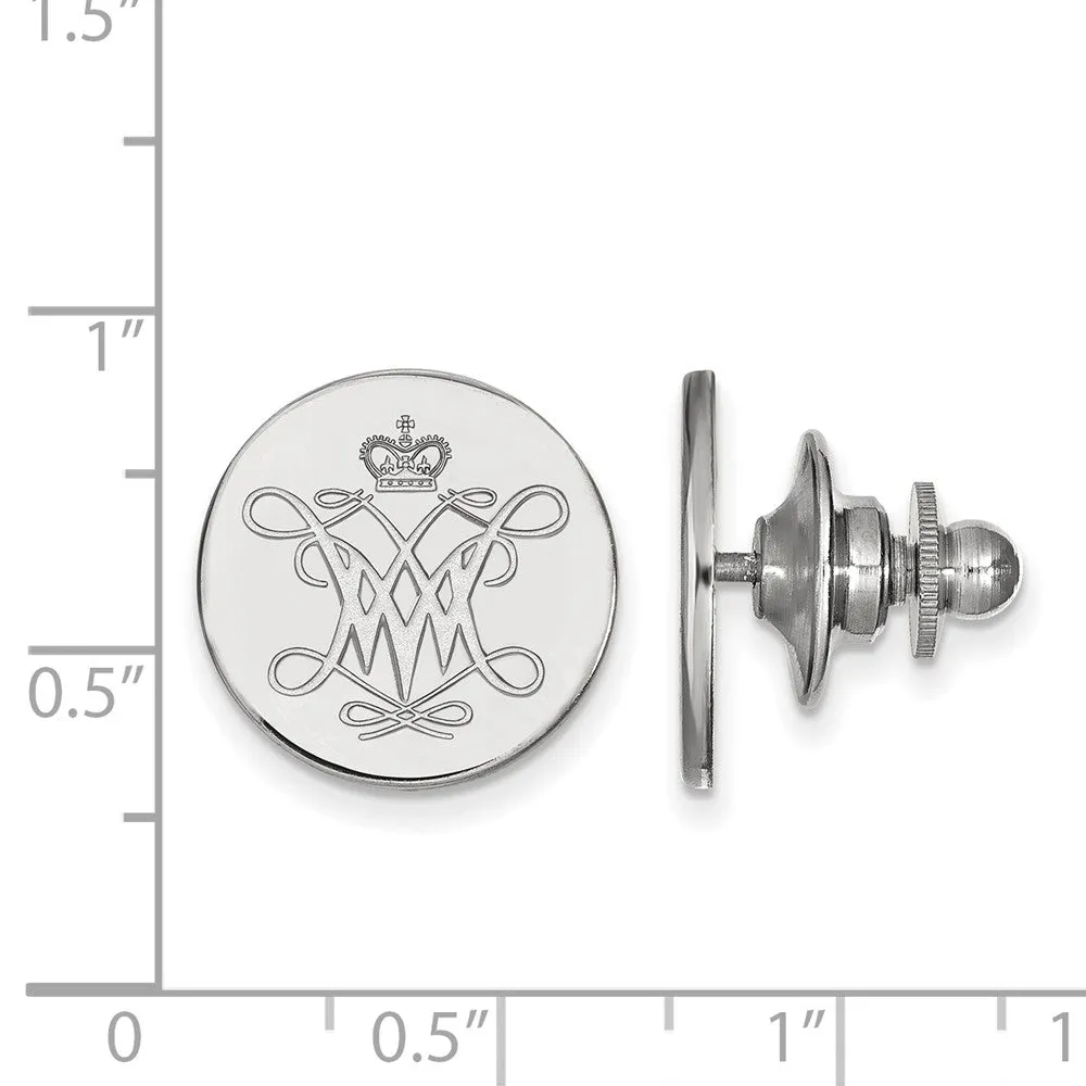 14k White Gold William and Mary Lapel or Tie Pin