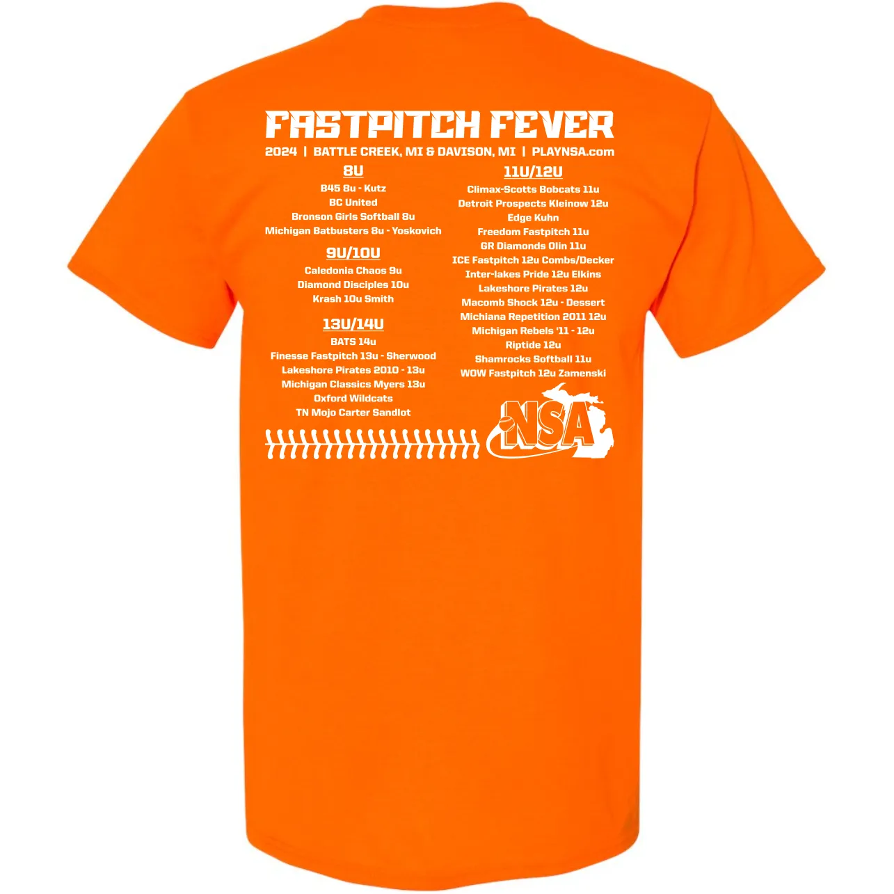 2024 NSA Fastpitch Fever Fastpitch Tournament T-Shirt