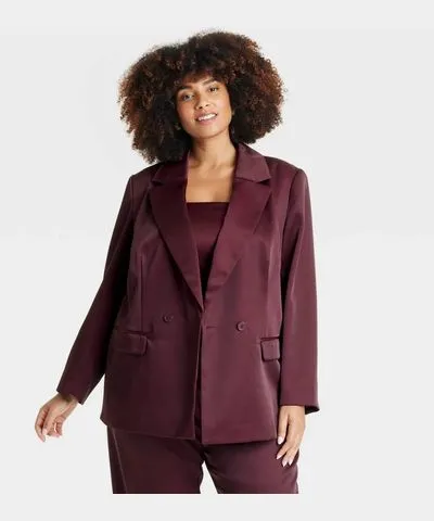 A New Day Women's Structured Satin Blazer