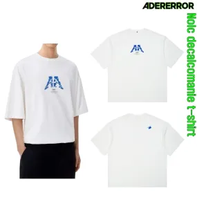 ADERERROR  |Unisex Street Style Short Sleeves Oversized Logo T-Shirts