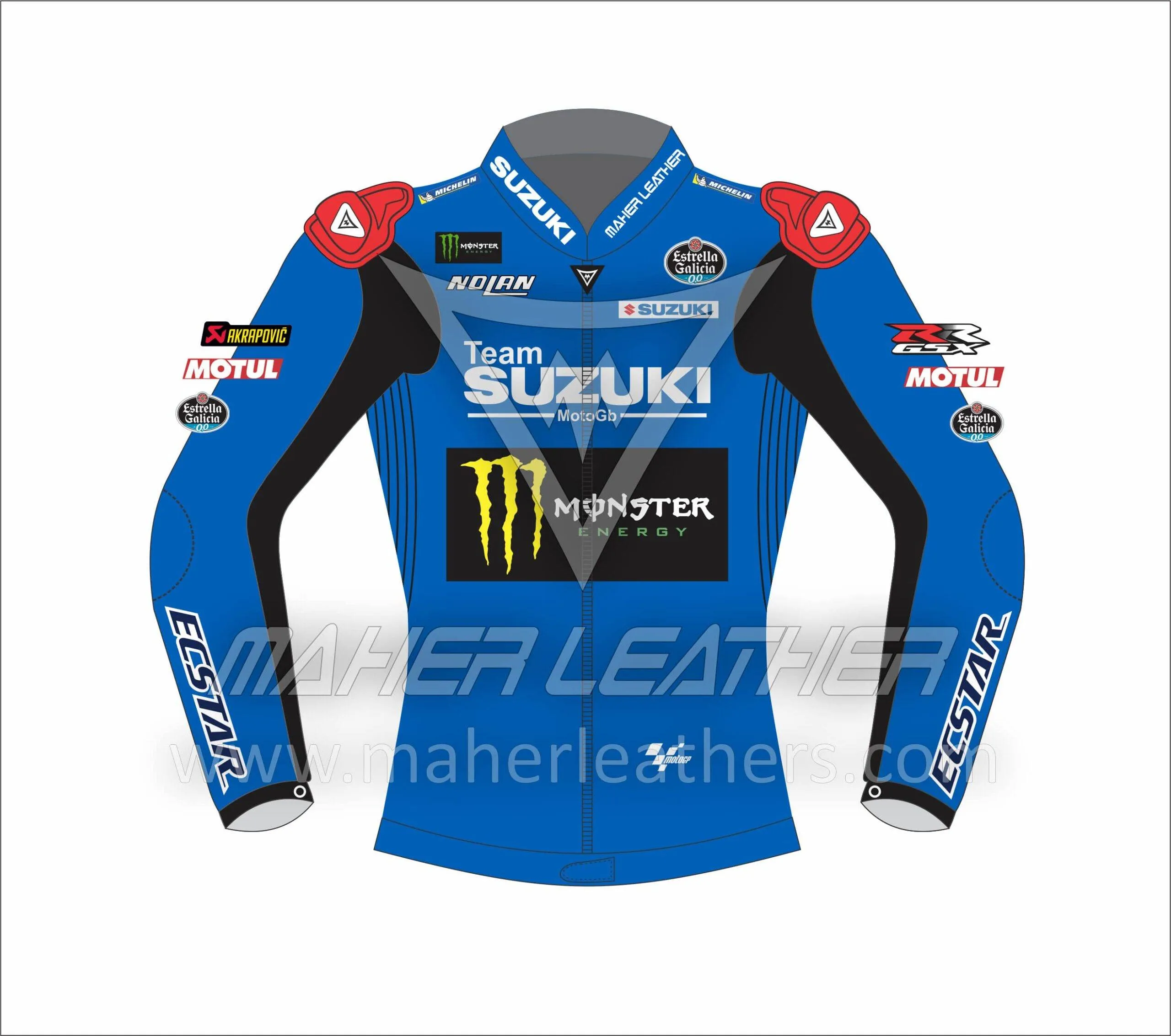 Alex Rins Suzuki Gsxr Leather Motorbike jacket 2022