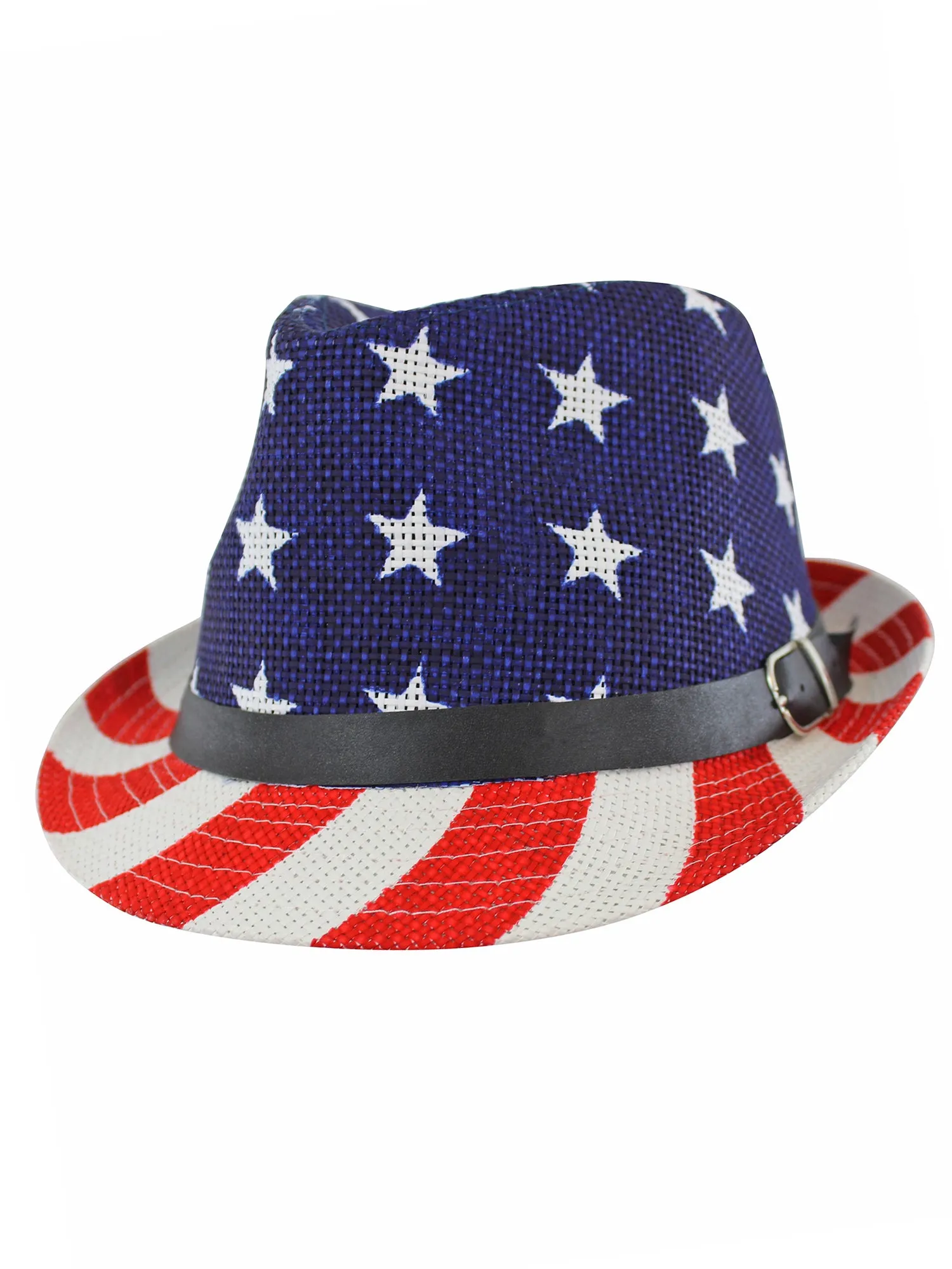 American Flag Summer Fedora Hat