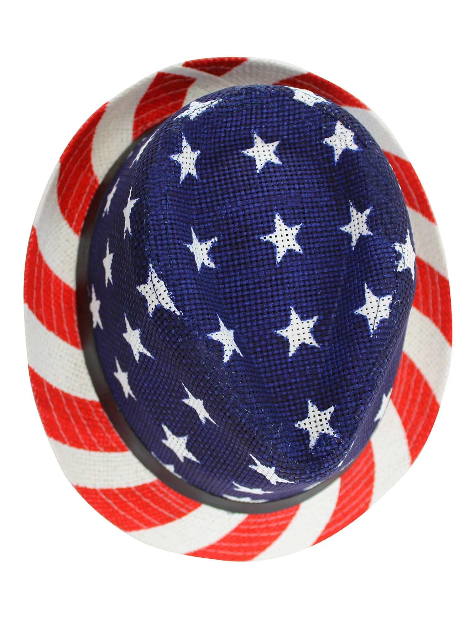 American Flag Summer Fedora Hat