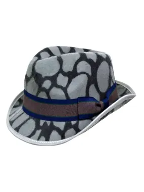 Animal Print Wool Fedora Hat