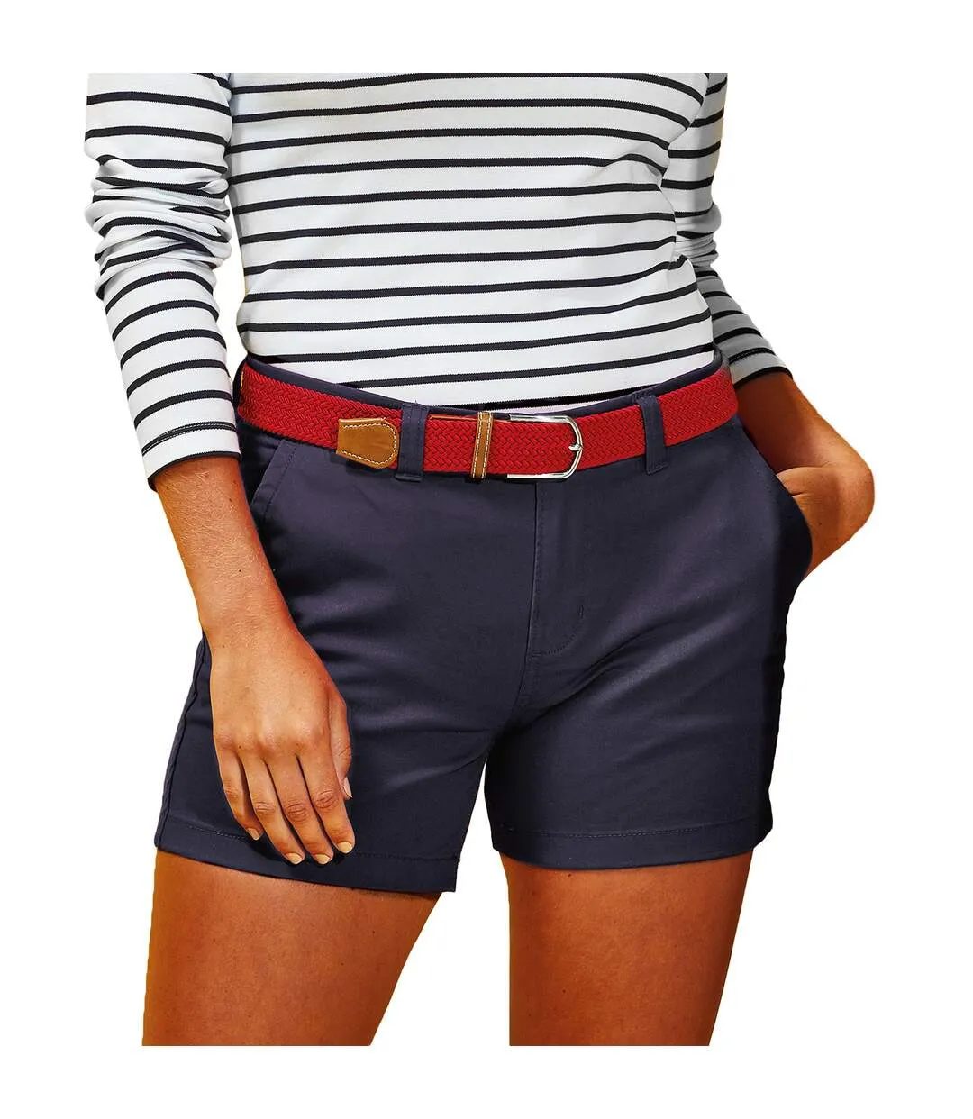 Asquith & Fox Womens/Ladies Classic Fit Shorts (Navy) - UTRW4812