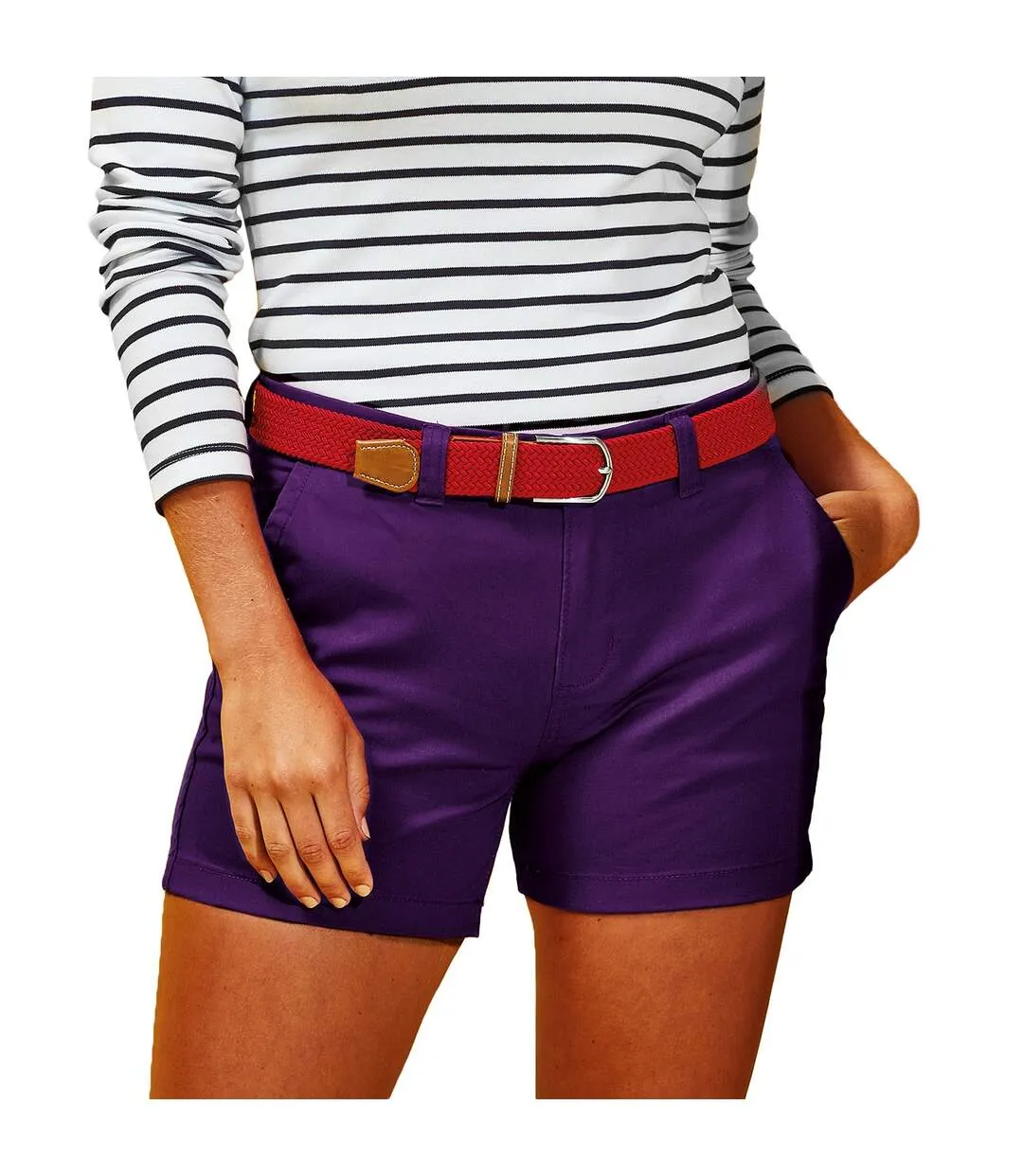 Asquith & Fox Womens/Ladies Classic Fit Shorts (Purple) - UTRW4812