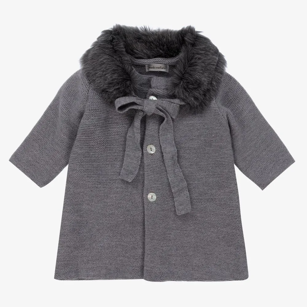 Baby Girls Wool Knit Coat