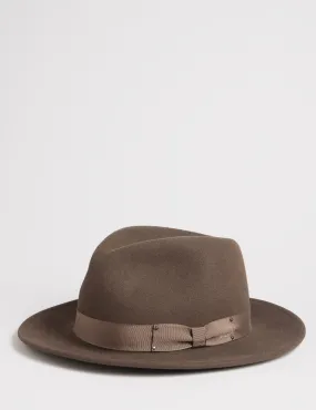 Bailey Curtis Widebrim Fedora Hat - Serpent Brown