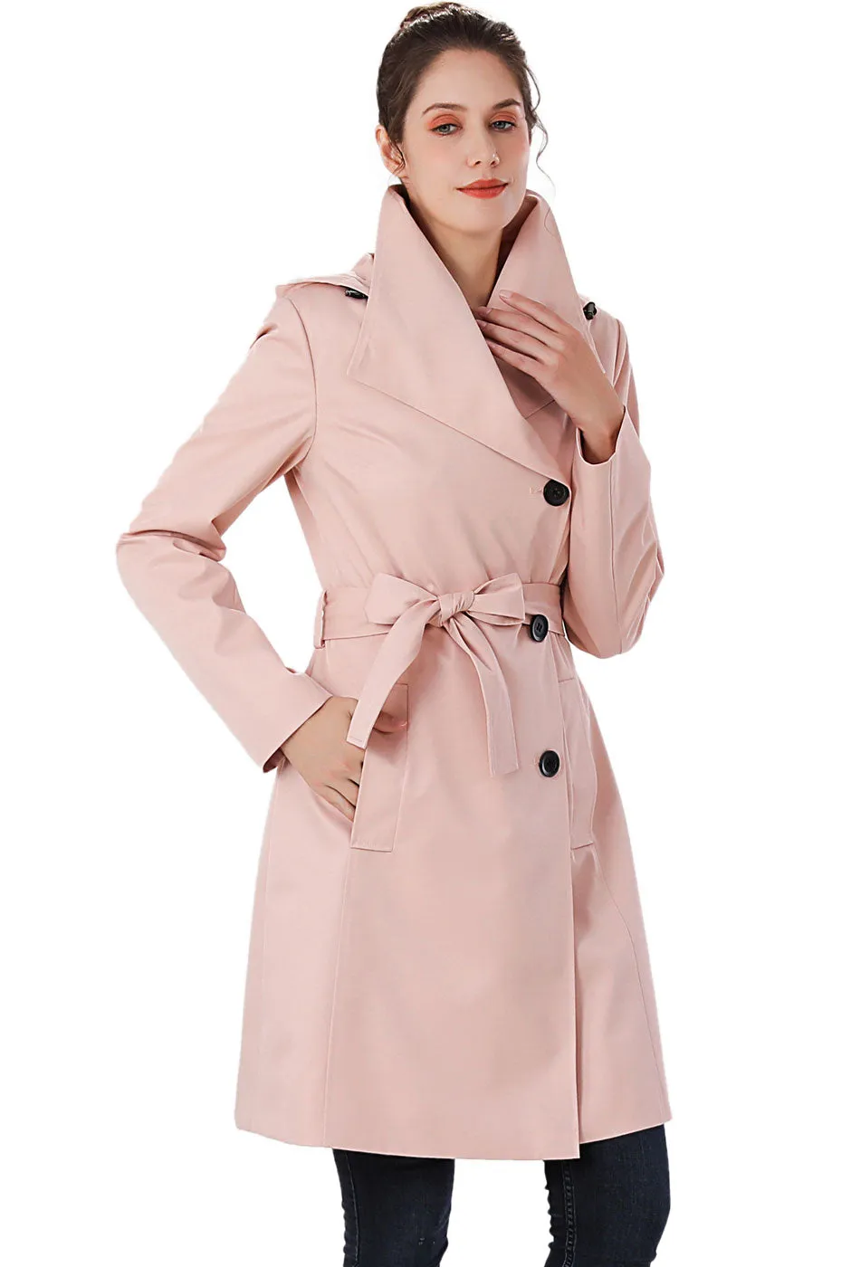 BGSD Women Jessie Waterproof Hooded Trench Coat