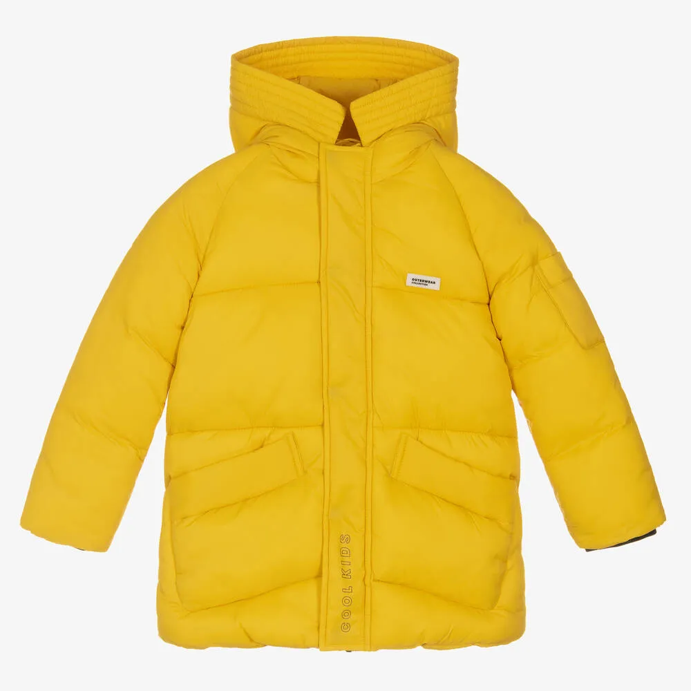 Boys Yellow Puffer Coat