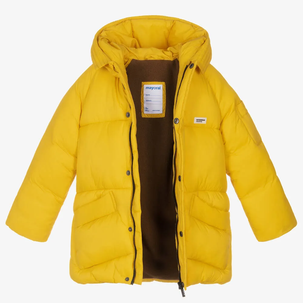 Boys Yellow Puffer Coat