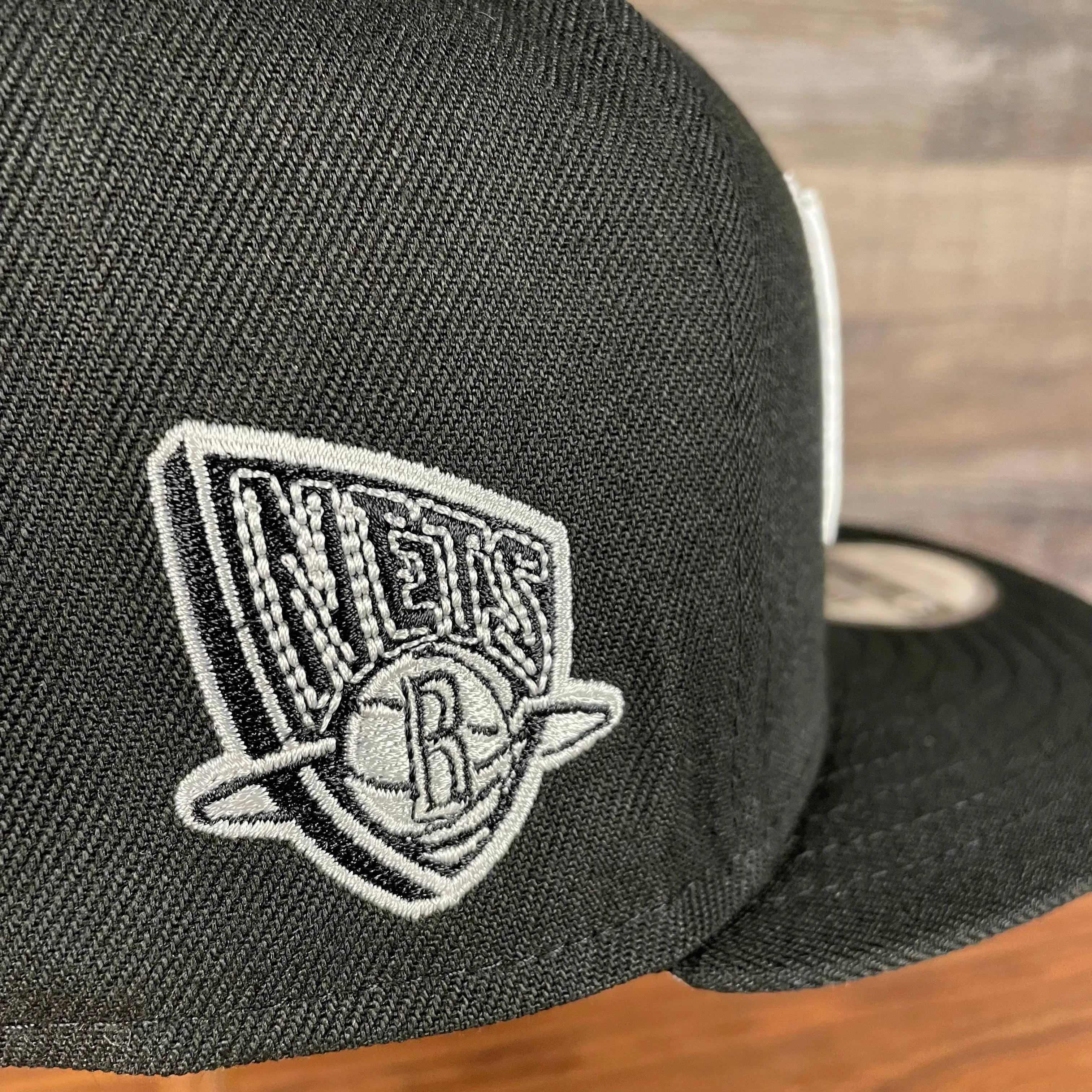 Brooklyn Nets NBA 75th Anniversary 2012 Side Patch Gray Bottom Black 9Fifty Snapback Hat | City Edition