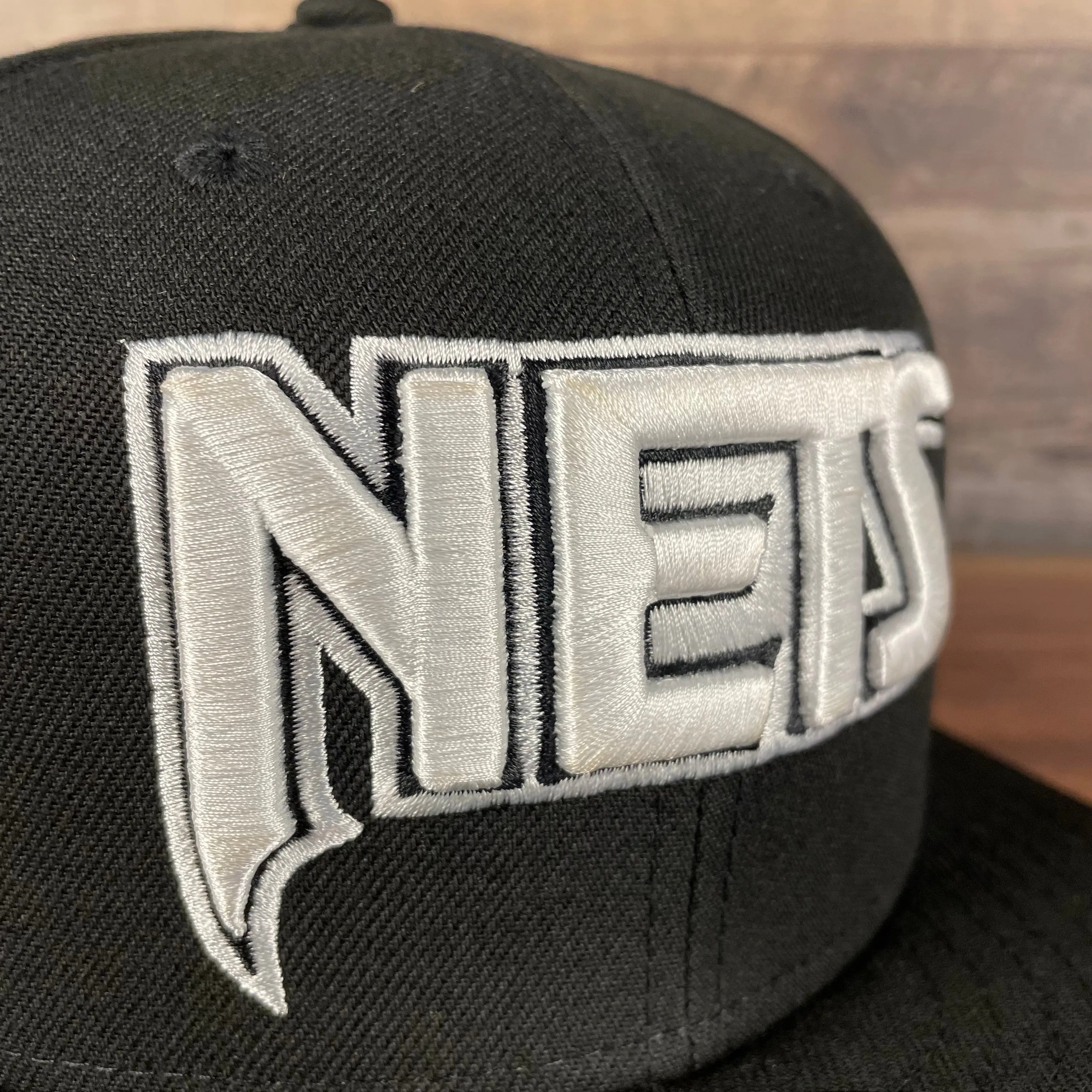 Brooklyn Nets NBA 75th Anniversary 2012 Side Patch Gray Bottom Black 9Fifty Snapback Hat | City Edition