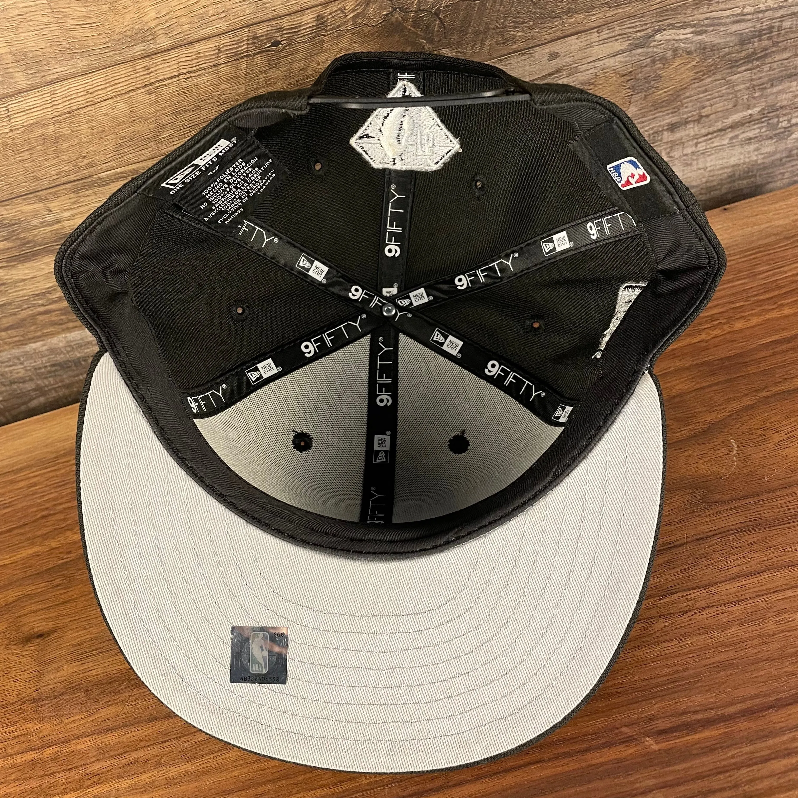 Brooklyn Nets NBA 75th Anniversary 2012 Side Patch Gray Bottom Black 9Fifty Snapback Hat | City Edition