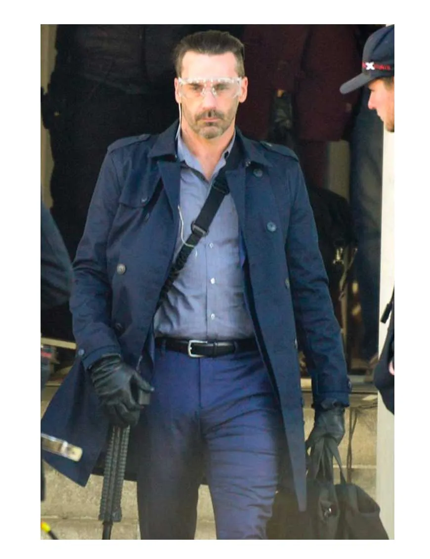 Buddy Baby Driver Jon Hamm Trench Coat - Famous Jackets