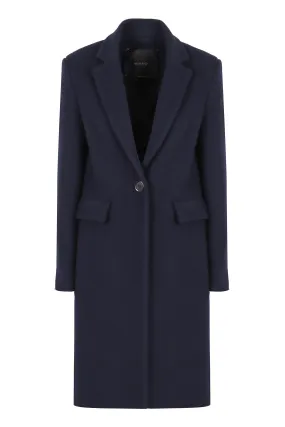 CAMBOGIA SINGLE-BREASTED WOOL COAT