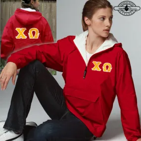 Chi Omega Pullover Jacket - Charles River 9905 - TWILL