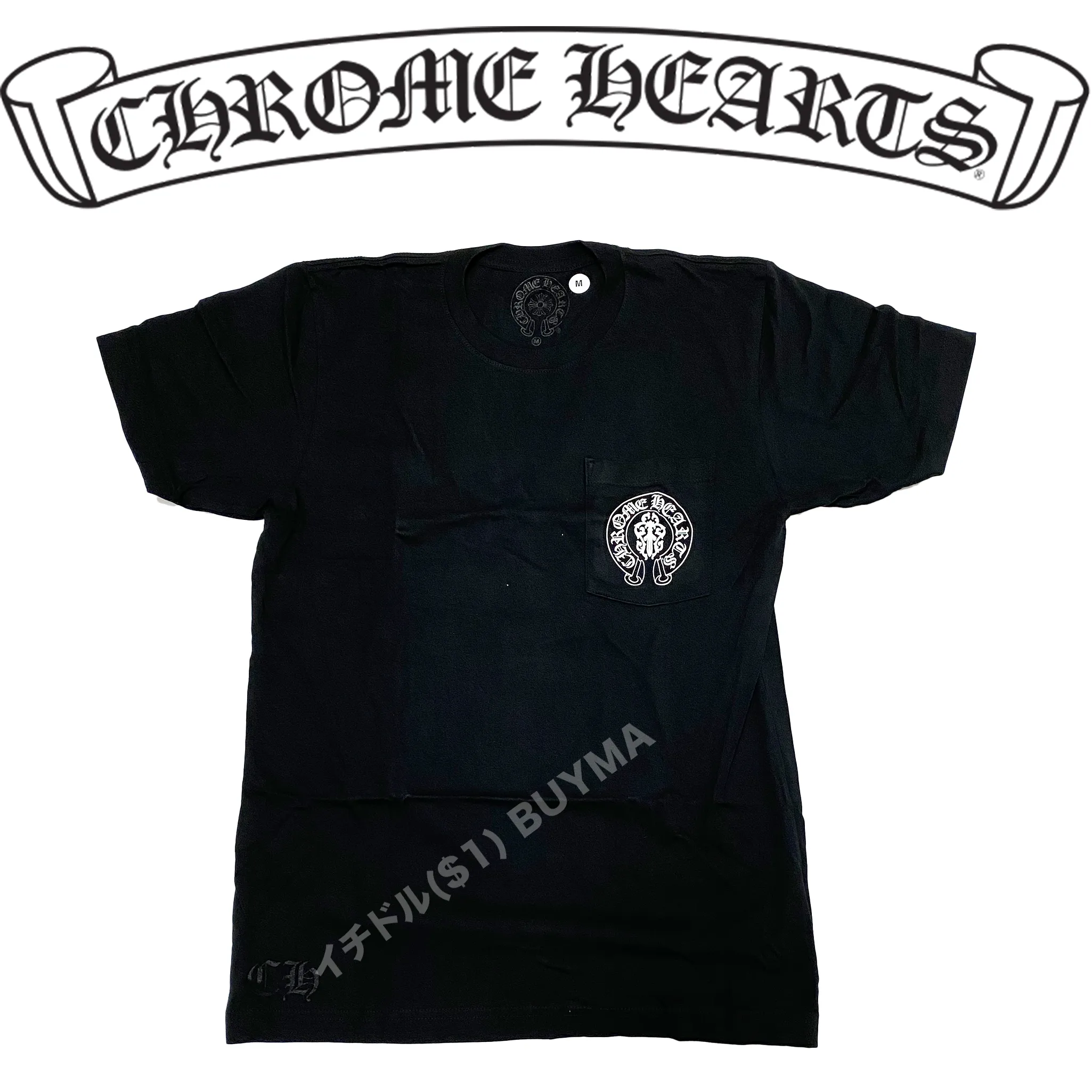 CHROME HEARTS  |Unisex Street Style Logo T-Shirts