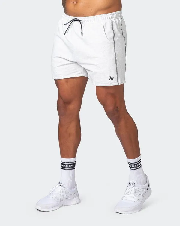 Classic Squat Shorts - White Marl