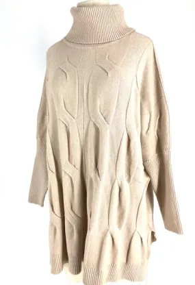 Colette Tunic Sweater/Cable Knit/Light Camel