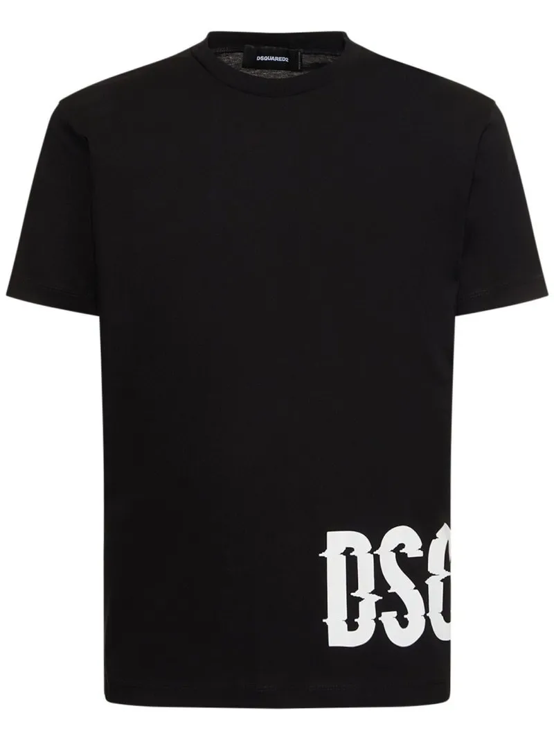 D SQUARED2  |Cotton Short Sleeves Logo Luxury T-Shirts