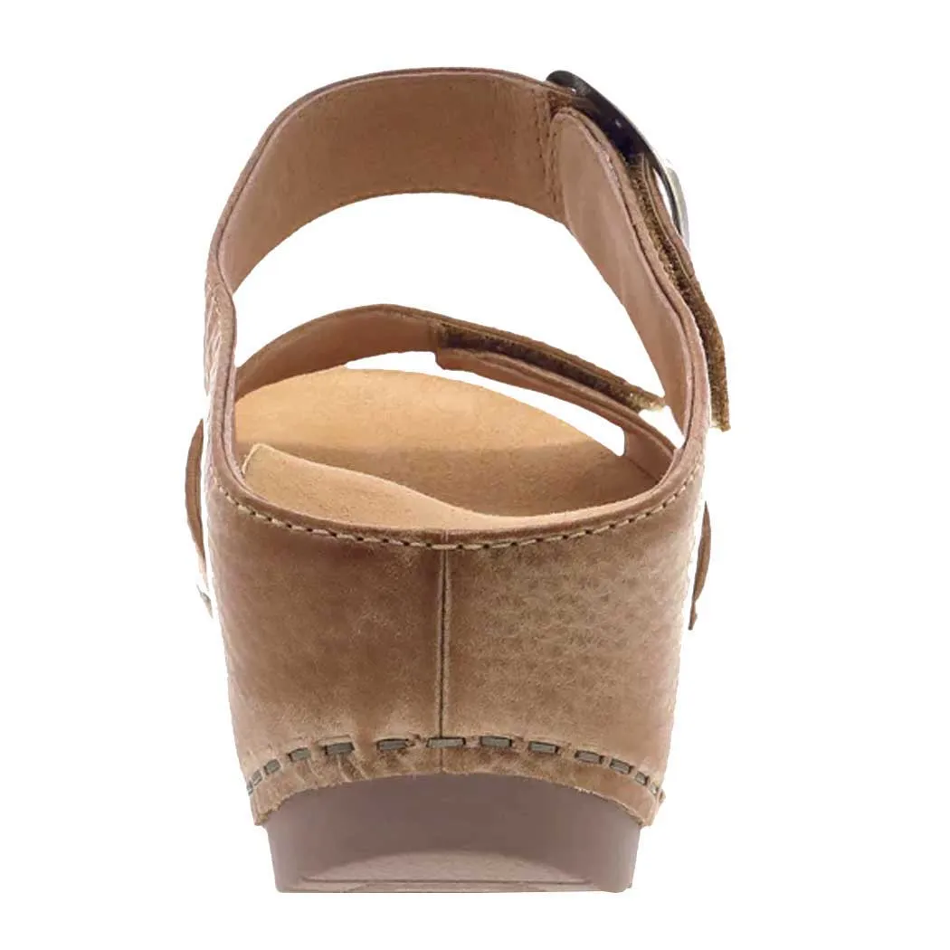 Dansko Tanya Slide Sandal Tan Milled (Women's)