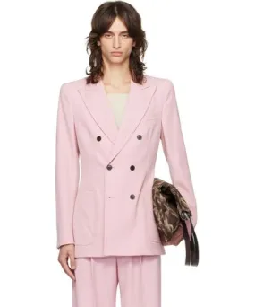 Dries Van Noten Pink Tight Fit Blazer