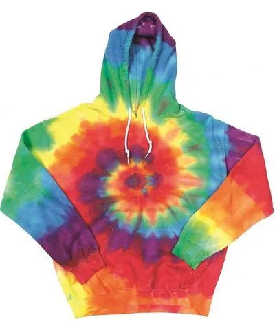 Dyenomite Men's Blended Tie-Dyed Hooded Sweatshirt