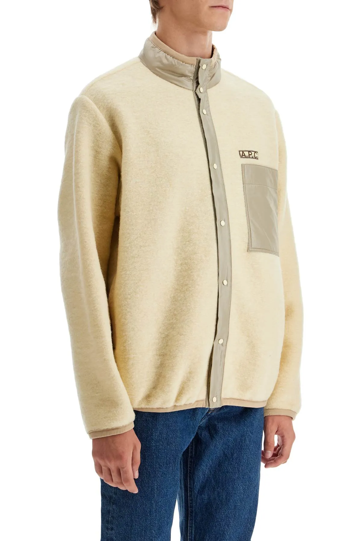 ewan wool effect fleece bl WVBCA M02855 JAUNE CLAIR