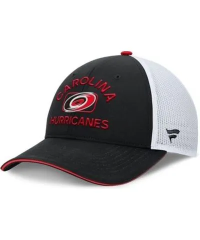 Fanatics Men's NHL Fanatics Black/White Carolina Hurricanes Authentic Pro Rink Trucker Hat