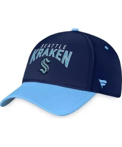 Fanatics NHL Fanatics Deep Sea Blue/Light Seattle Kraken Fundamental 2-Tone Flex Hat