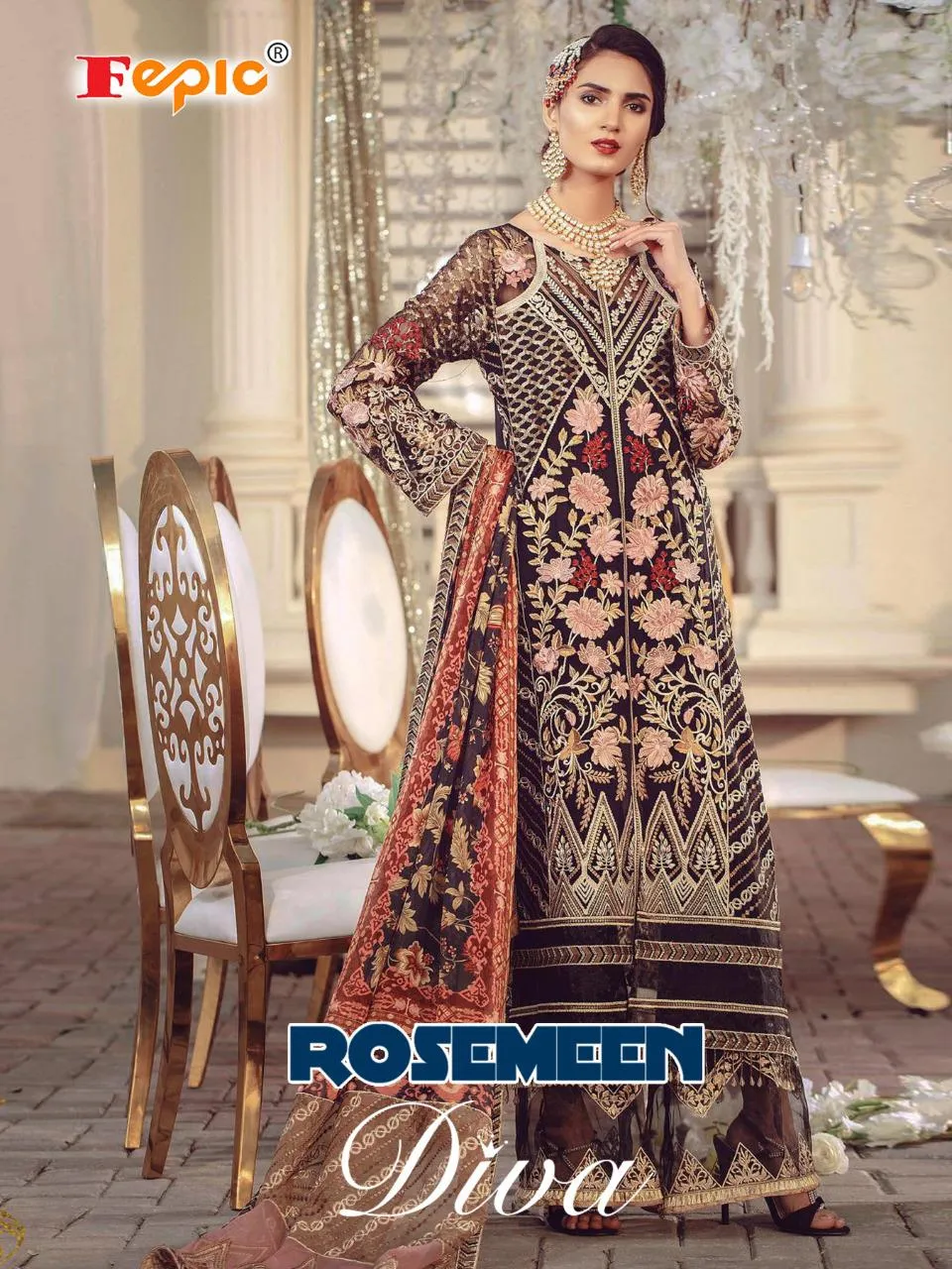 Fepic Rosemeen Diva Georgette Partywear Pakistani Collection