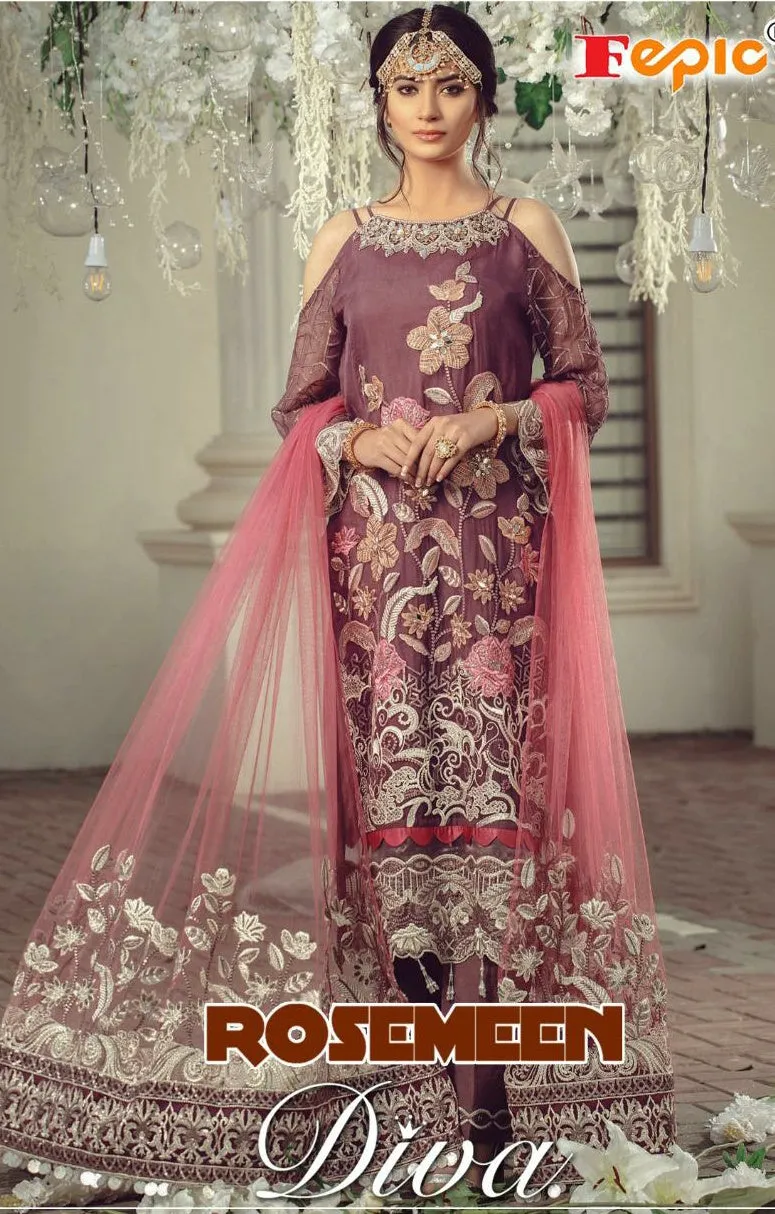 Fepic Rosemeen Diva Georgette Partywear Pakistani Collection