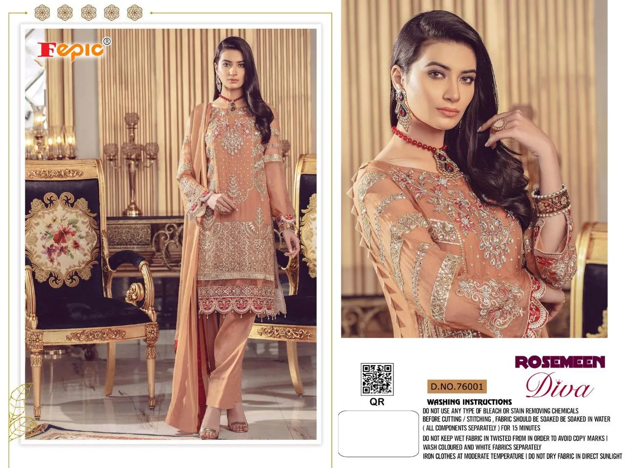 Fepic Rosemeen Diva Georgette Partywear Pakistani Collection