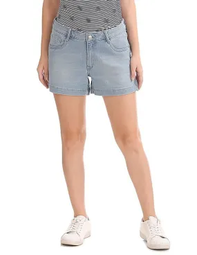 Flying Machine Women Fitted Denim Shorts