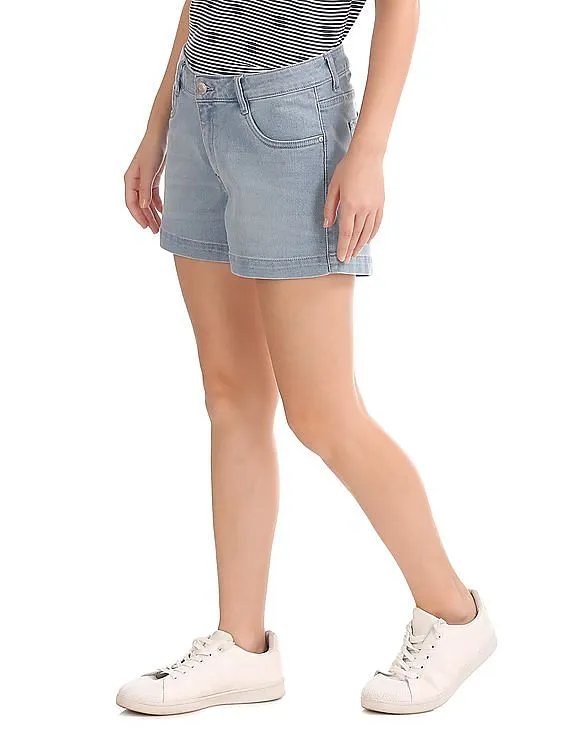 Flying Machine Women Fitted Denim Shorts