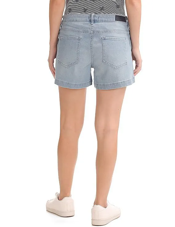 Flying Machine Women Fitted Denim Shorts