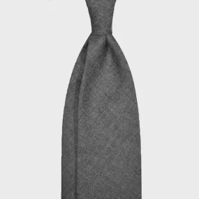 F.Marino Handmade Cashmere Tie 3 Folds Smoke Grey