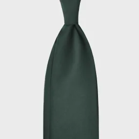 F.Marino Plain Tie 3 Folds Holland&Sherry Wool Bottle Green