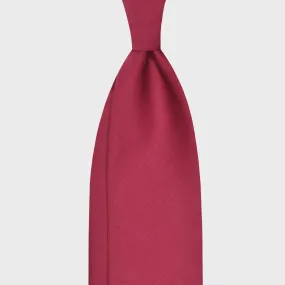 F.Marino Plain Tie 3 Folds Holland&Sherry Wool Magenta Red