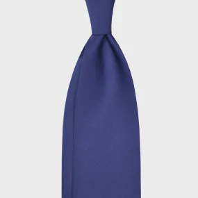 F.Marino Plain Tie 3 Folds Holland&Sherry Wool Pervinca Blue