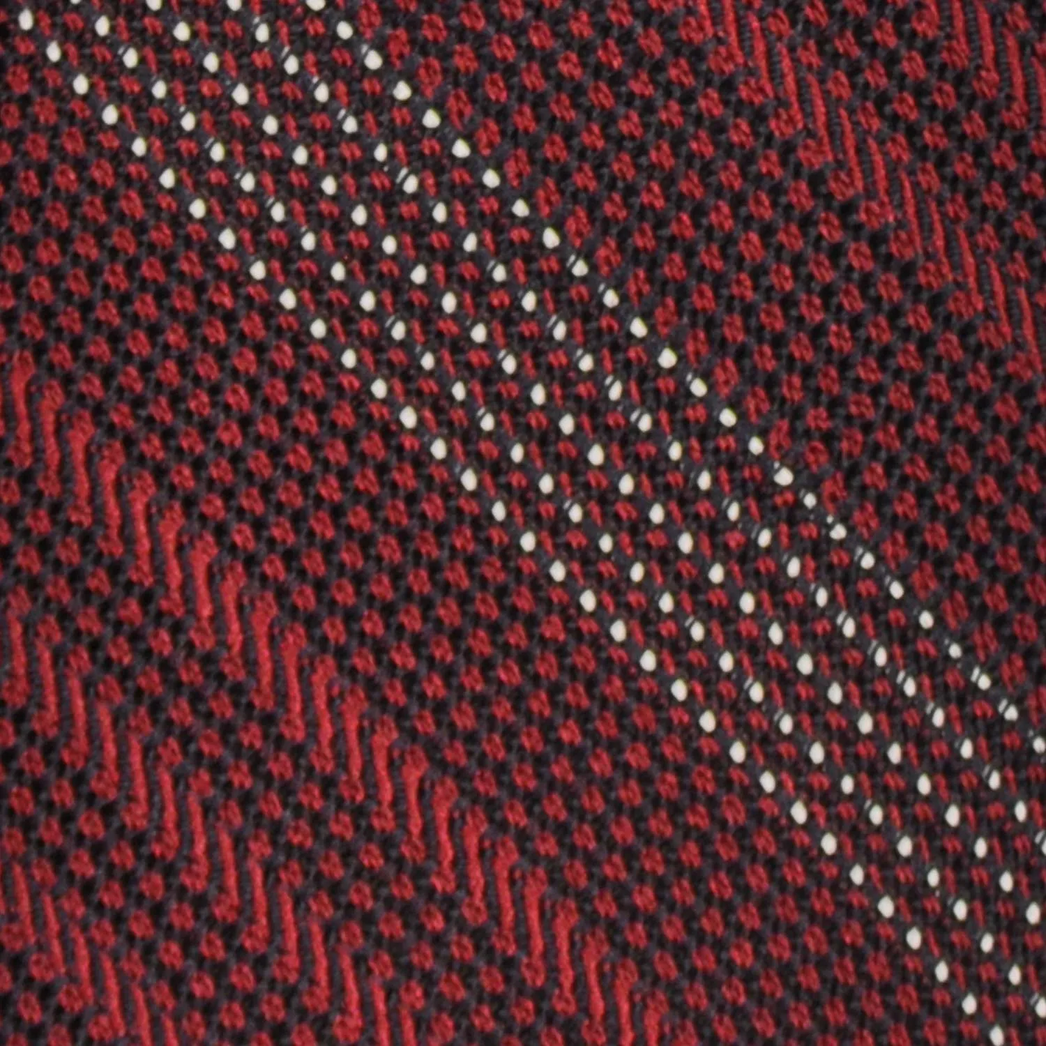 F.Marino Regimental Tie Grenadine Silk 3 Folds Micro Pois Burgundy