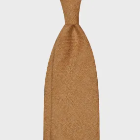 F.Marino Twill Merino Wool Tie 3 Folds Camel