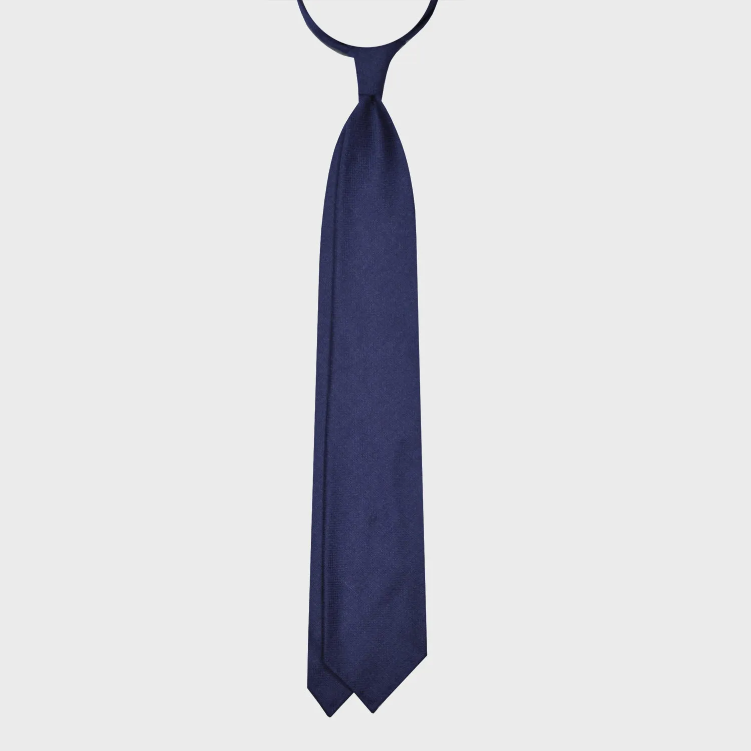 F.Marino Twill Merino Wool Tie 3 Folds Cobalt Blue