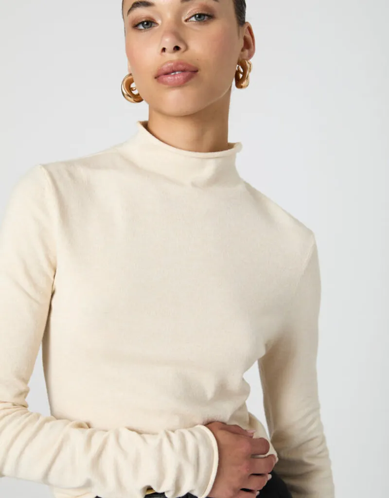 French Connection Cosysoft Fitted High Neck Sweater - Oatmeal