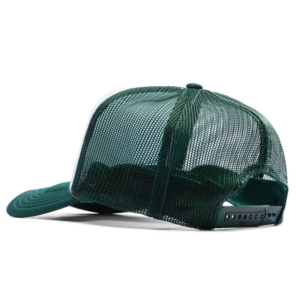 Frew Trucker Hat - Dark Green/White