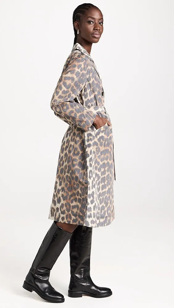 GANNI   Crispy Shell Belt Coat 