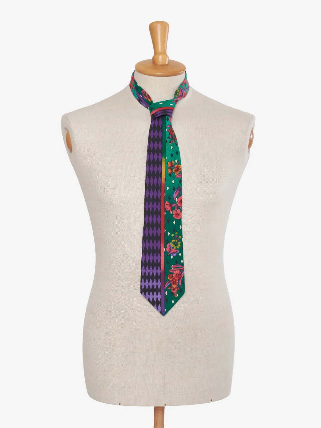 Gianni Versace 80s patterned tie