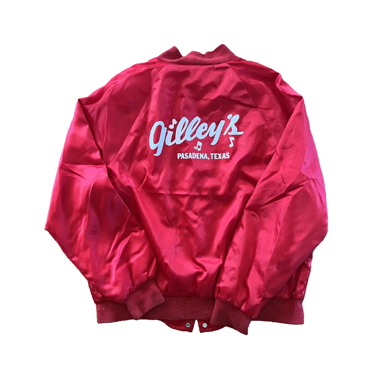 Gilley's Red Satin Jacket Size L