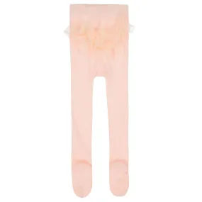 Girls Pink Frill Tights